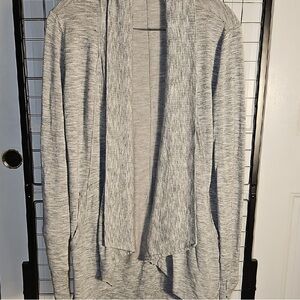 Gray Open Front Women's Sweater